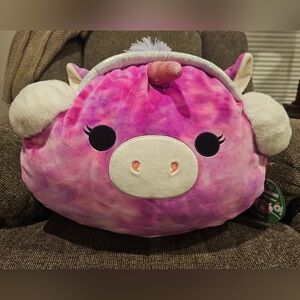 Squishmallows Lola Stackable Tie Dye Unicorn Plush Toy 18 Inch